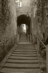Fototapeta na wymiar Stoneway kroki Bridgnorth Shropshire