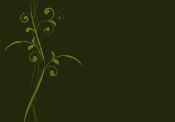 vecteur série - floral design - plante en courbes vectorielles
