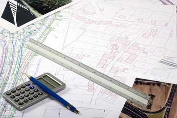 Plan aménagement du territoire - échangeur autoroute