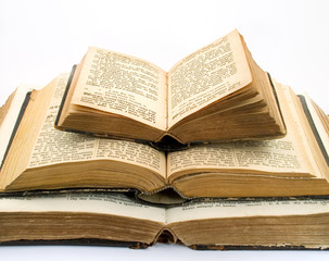 old books studio isolated over white