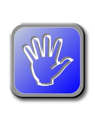 Obraz premium hand blau