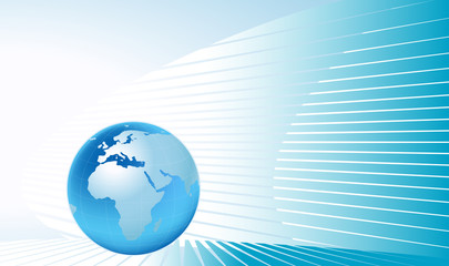 planet earth on abstract background