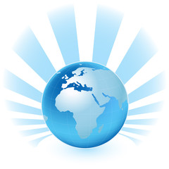 planet earth map; illustration