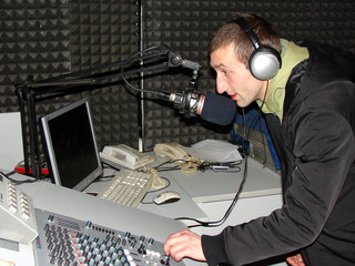 Dj  in the studio