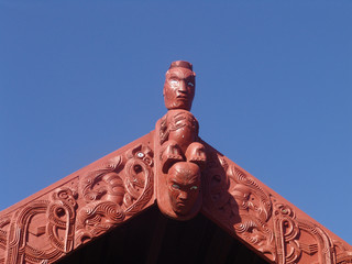a carved roof