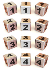 Cubes with numbers