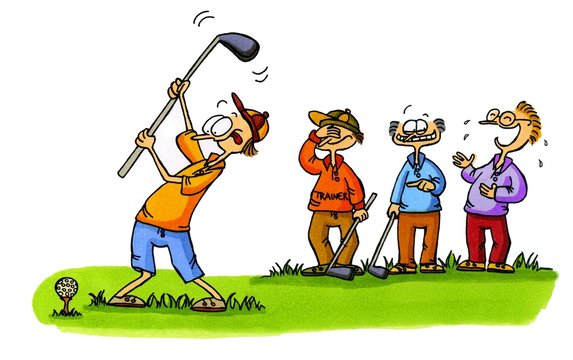 Golf Cartoons Serie Bild 1