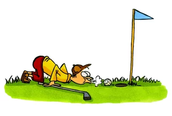 Gordijnen Golf Cartoons Serie Bild 4 © Martina Orlich