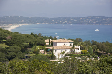 villa over the gulf of Saint-Tropez