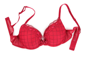 red bra on white