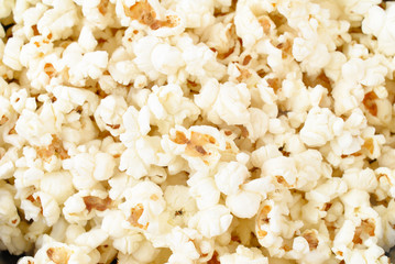 White Popcorn Background - Abstract Photo .