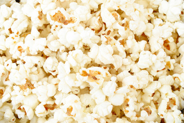 White Popcorn Background - Abstract Photo .