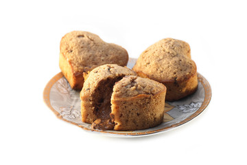 Cake on white background