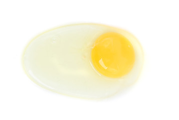 Raw Egg outside the cracked sheel .