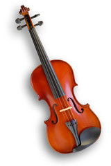 Musical instruments: violin - with clipping path