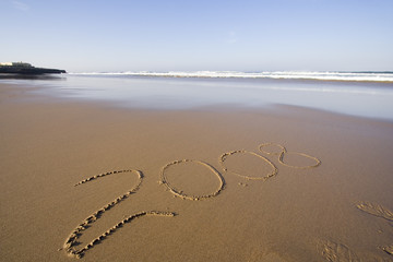 Year 2008 in the sand