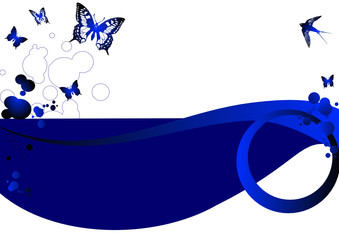 FOND BLEU PAPILLONS © Danielle Bonardelle