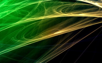 Green 3D rendered fractal (fantasy,abstract background)