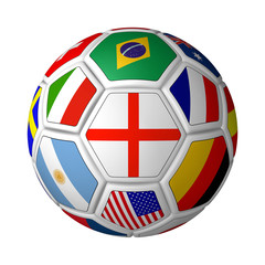 Obraz premium Flagged Soccer Ball