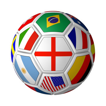 Flagged Soccer Ball
