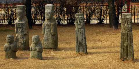 Family of stone statues seen in South Korea