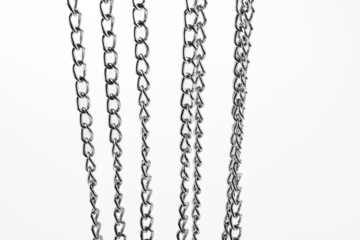 chain links on the white background