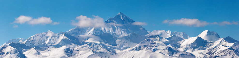 Mont Everest, vue du Tibet