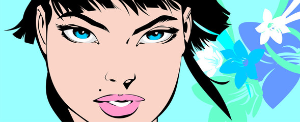 The girl in style of comics2