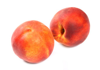 Peaches isolated on white background