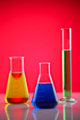 Chemicals in a laboratory