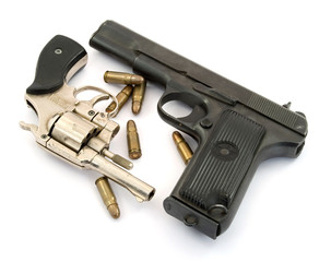 gun studio isolated over white