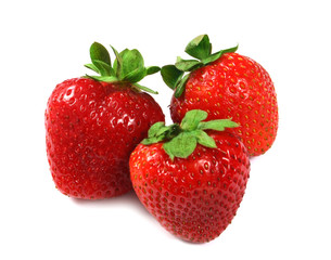 Isolated fruits - Strawberries on white background