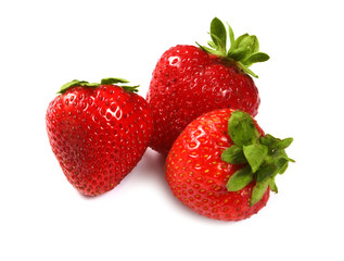 Isolated fruits - Strawberries on white background