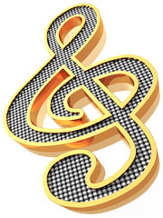 Gold musical symbol