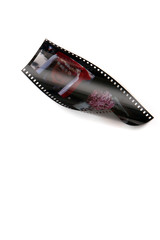 Strips of old positives / negatives.