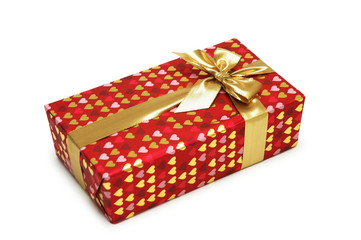 Gift box isolated on the white background