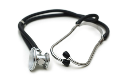 Medical stethoscope isolated on the white background