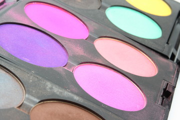 Palette with different colors