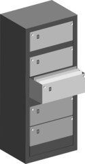 Filing cabinet illustration