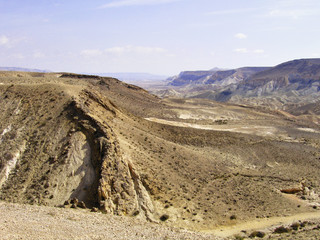 Rough mountains landscape of the Israeli Negev Desert