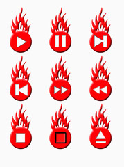 burning player buttons red