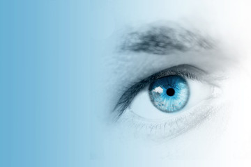 Blue eye background