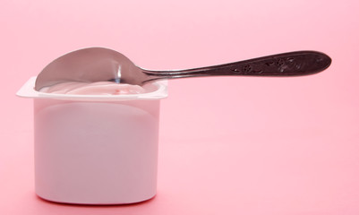 yogurt in plastic container