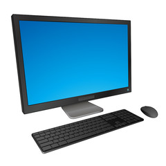 Fototapeta premium Ordinateur avec clavier et souris