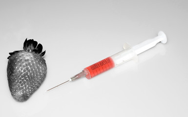 strawberry & syringe
