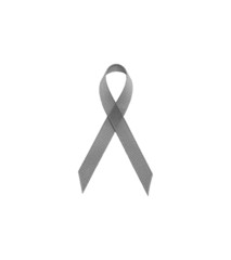 Black Remembrance Ribbon on White