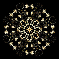 Ornamental floral design, vector illustration 