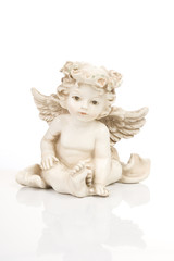 Figurine little white angel, front side