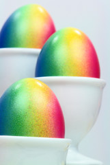 Drei bunte Ostereier