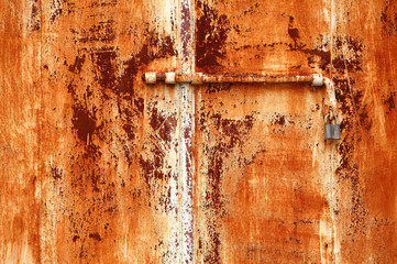 Rusty steel door